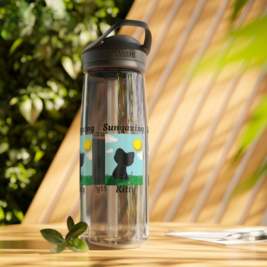 Cute Sungazing Kitty Water Bottle